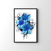 Plagát Modré kvety zv476